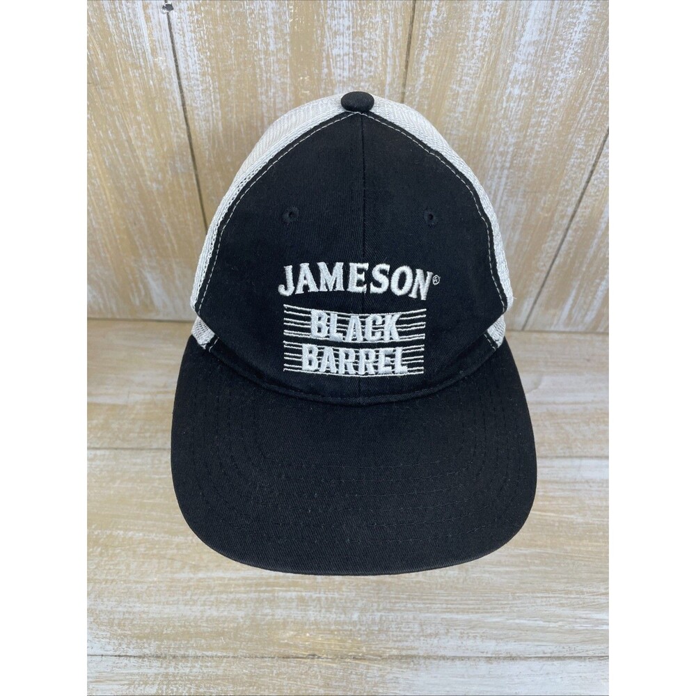 Jameson Black Barrel Embroidered Logo Trucker Mesh Hat/Cap Adjustable Snapback